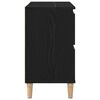 vidaXL Dulap pentru Chiuveta de Baie Stejar Negru 80 x 33 x 60 cm