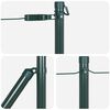 vidaXL Stâlpi de Gard Manual 7 pcs Verde Ø32mm 100 cm Oțel galvanizat