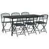 vidaXL Set de Mobilier pentru Exterior 7 buc. Antracit Fier și Oțel
