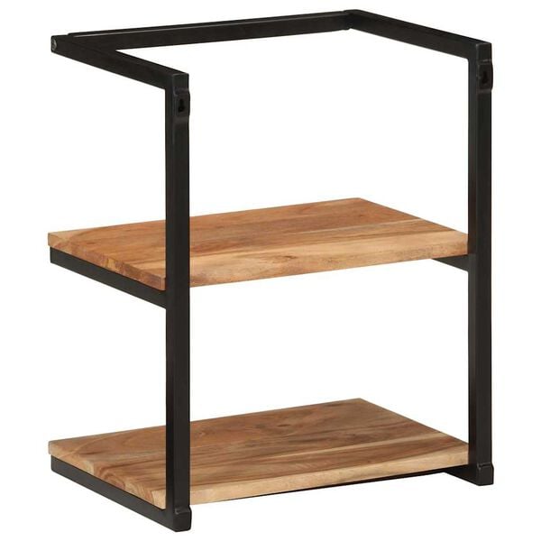 vidaXL Raft de perete, 40x30x50 cm, lemn masiv de acacia și fier