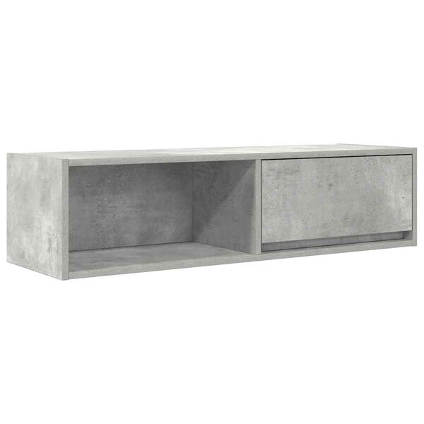 vidaXL Comodă TV, gri beton, 100x31x25,5 cm, lemn prelucrat