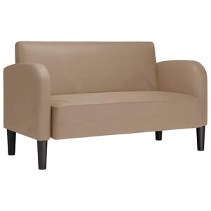 vidaXL Canapea cu două paturi Cappuccino 110 cm piele artificială