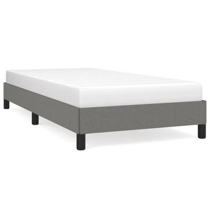 vidaXL Cadru de pat fără saltea, gri &icirc;nchis, 90x200 cm, textil