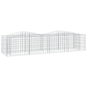 vidaXL Strat &icirc;nălțat cu gabion arcuit, 200x50x50 cm, fier galvanizat