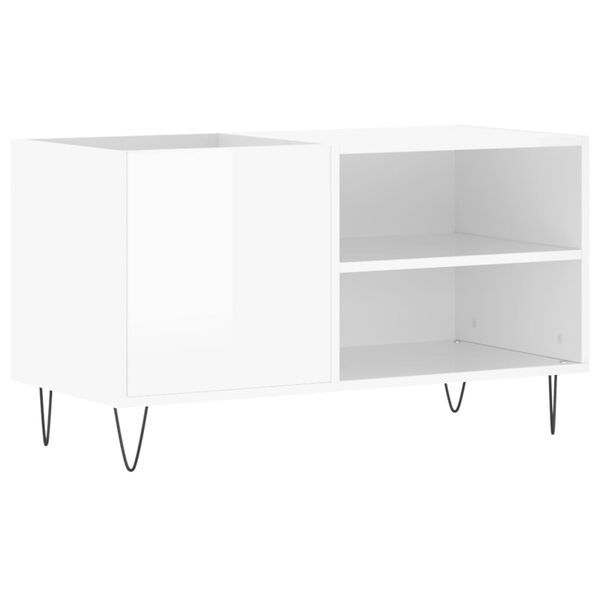 vidaXL Dulapuri pentru discuri alb lucios 85x38x48 cm lemn prelucrat