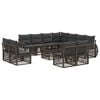 vidaXL Set de canapele pentru grădină 12 pcs Gri și gri &icirc;nchis