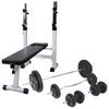 vidaXL Bancă de antrenament, rastel set de haltere/gantere, 90 kg