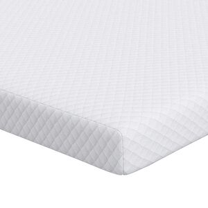 vidaXL Topper din spumă cu memorie Alb 80 x 200 cm Material jacquard