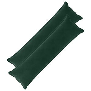 vidaXL Pernă cu pernă HOUTEN 2 buc. Verde &icirc;nchis Catifea