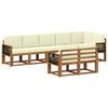 vidaXL Set de canapele de exterior 8 buc. Natural și Crem Poliester