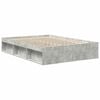 vidaXL Cadru de pat mic dublu, gri beton, 120x190 cm