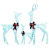 vidaXL Decorațiune de Crăciun familie de reni 201 LED-uri alb/argintiu