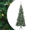 vidaXL Pom de Crăciun Artificial pentru Colț Verde 180 cm PVC și Metal