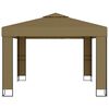 vidaXL Pavilion cu acoperiș dublu, gri taupe, 3 x 3 x 2,7 m, 180 g/m²