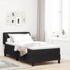 vidaXL Pat cu arcuri cu saltea cu headboard Negru 90 x 200 cm Catifea