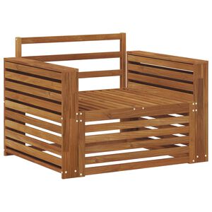 vidaXL 2 Bucată Sofa cu Brațe Lemn Solid de Acacia natural