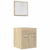 vidaXL Set mobilier de baie, 2 piese, stejar sonoma, lemn prelucrat