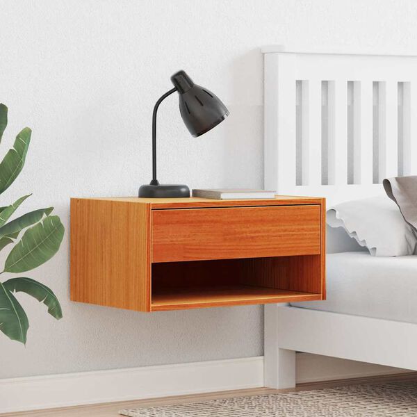 vidaXL Noptieră cu sertar 2 pcs Maroniu cerat 50 x 32,5 x 24 cm