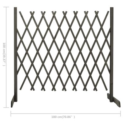 vidaXL Gard cu zăbrele de grădină, gri, 180x100 cm, lemn de brad