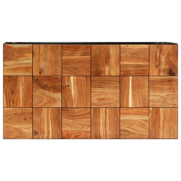 vidaXL Măsuță de cafea, 110 x 60 x 40 cm, lemn masiv de acacia și oțel