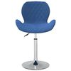 vidaXL Scaun de bucătărie pivotant, albastru, catifea