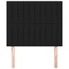 vidaXL Tăblie de pat neagră 80x5x118/128 cm, material textil