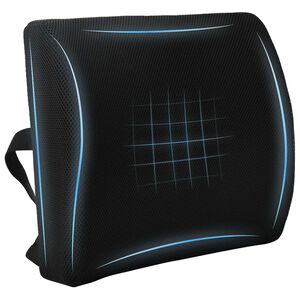 vidaXL Pernă pentru spate Negru Spumă cu Memorie 35,5 x 30 x 12 cm
