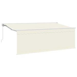 vidaXL Copertină retractabilă Crem 350 x 200 cm Poliester și Aluminiu