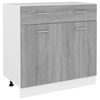 vidaXL Dulap inferior cu sertar &ldquo;Lyon&rdquo; gri sonoma 80x46x81,5cm