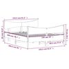 vidaXL Cadru de pat fără saltea, maro ceruit 150x200 cm lemn masiv pin