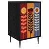 vidaXL Dulap de noapte ESSEN Stejar Negru 36 x 33 x 61 cm