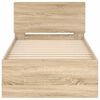 vidaXL Cadru de pat fără saltea, cu tăblie, stejar sonoma, 90x190 cm