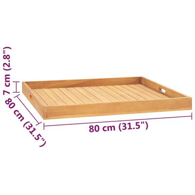 vidaXL Tavă pentru servit, 80x80 cm, lemn masiv de tec