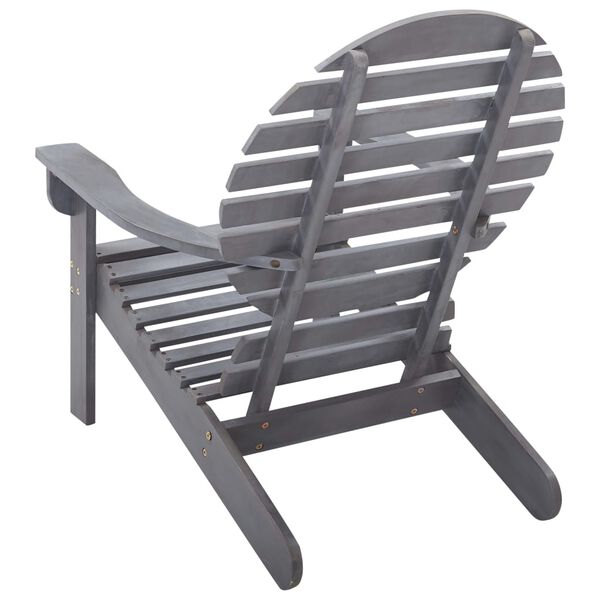 vidaXL Scaun Adirondack, gri, lemn masiv de acacia