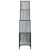 vidaXL Bibliotecă, gri sonoma, 122x30x132 cm, lemn prelucrat/metal