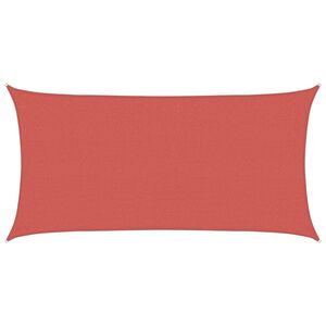 vidaXL P&acirc;nză de umbră 2 x 6 m HDPE Dreptunghiular Terracota