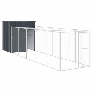 vidaXL Cușcă c&acirc;ine cu țarc antracit 165x659x181 cm oțel galvanizat