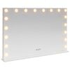 vidaXL Oglindă LED pentru Vanity Alb 80 x 10 x 52,5 cm Sticlă și Oțel
