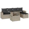 vidaXL Set canapele de grădină cu perne, 6 piese gri deschis poliratan