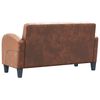 vidaXL Canapea cu 2 locuri, velur artificial, maro