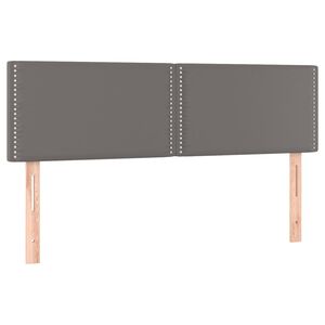 vidaXL Tăblii de pat, gri, 144x5x78/88 cm, piele ecologică