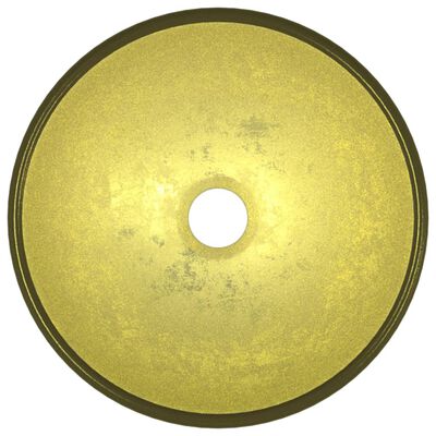vidaXL Chiuvetă din sticlă securizată, auriu, 30x12 cm