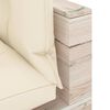 vidaXL Set mobilier grădină din paleți, cu perne, 7 piese, lemn de pin