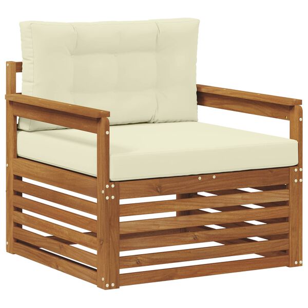 vidaXL Set de canapele de exterior Lemn de acacia solid și poliester