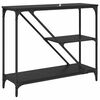 vidaXL Masă de consolă Stejar Negru 88,5 x 30 x 75 cm Lemn compozit