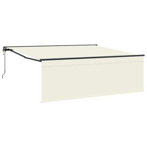 vidaXL Copertină retractabilă Crem 400 &times; 300 cm Poliester și Aluminiu