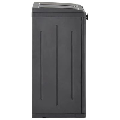 vidaXL Coș de gunoi cu 2 uși, negru, 65x45x88 cm, PP
