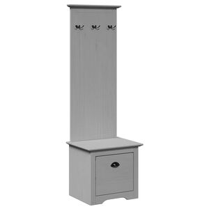 vidaXL Dulap de hol cu c&acirc;rlige &bdquo;BODO&rdquo; gri 50x40x157 cm