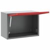 vidaXL Cabinet pentru Unelte cu depozitare Roșu și gri 50 x 25 x 35 cm