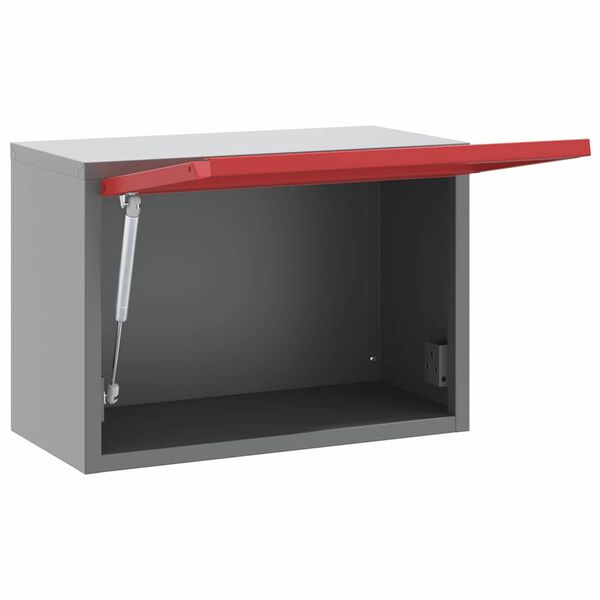 vidaXL Cabinet pentru Unelte cu depozitare Roșu și gri 50 x 25 x 35 cm